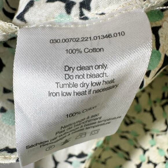 Rixo Danica Ruffled Printed Cotton Floral Blouse Size Small US 6 - Picture 6 of 13